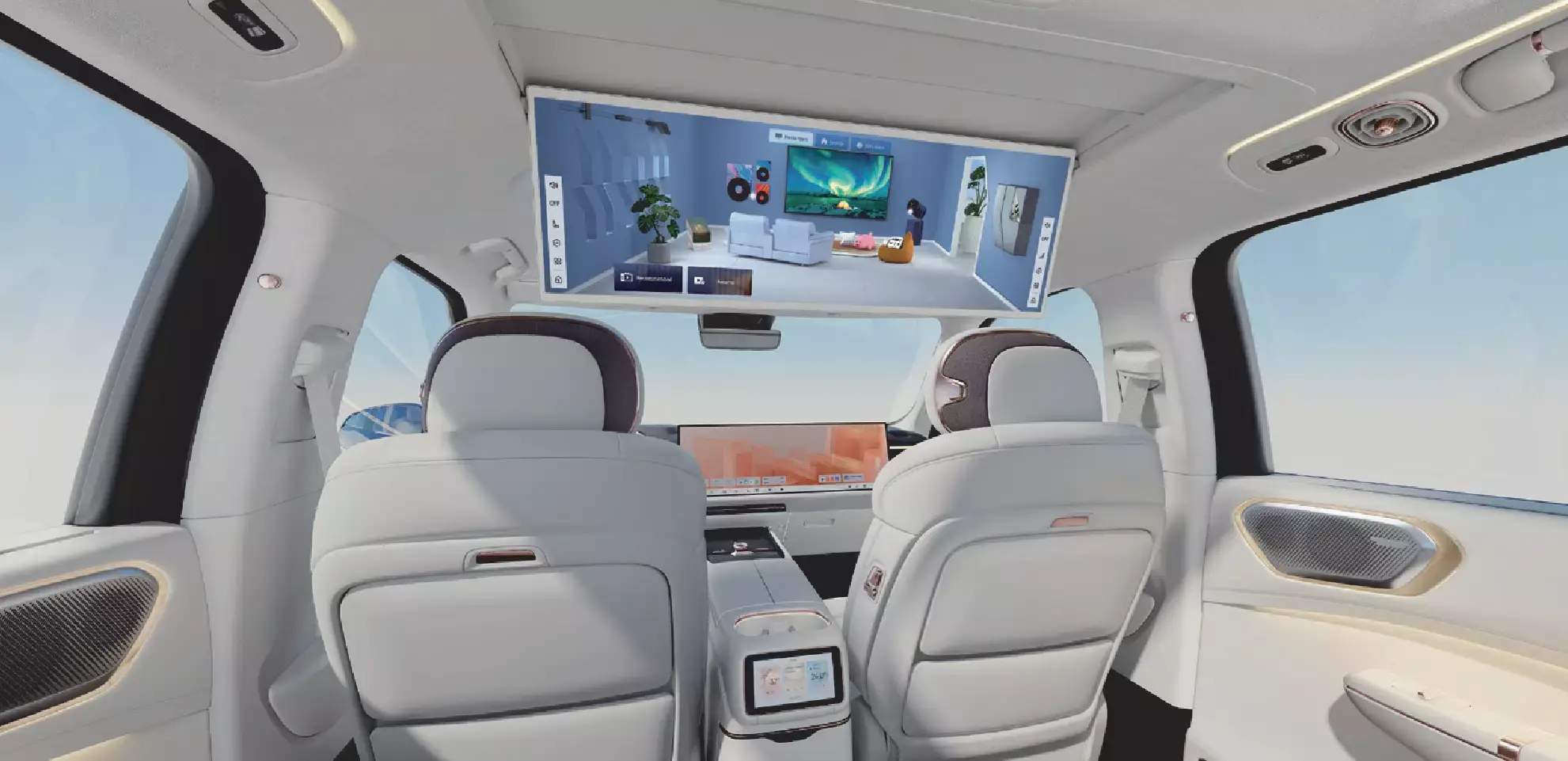 Màn hình giải trí nổi 30 inch 6K cho hàng ghế sau